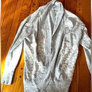 Anthropologie long sweater with lace details